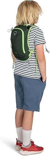 Miniatura 9 de Osprey Moki 3L Mochila de ciclismo para niños con depósito hidráulico, toldo verde