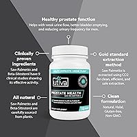 Vista 3 de Utiva Prostate Health - Fórmula natural para una función saludable y flujo de orina - Suplemento de próstata para hombres - Beta-sitosterol y palma