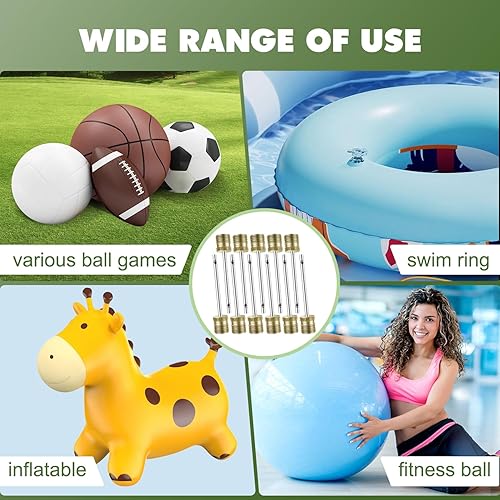 Miniatura 7 de 20 Pack Brass Ball Pump Needles with Storage Case - Heavy Duty No Break Air Pump Needles for Basketball