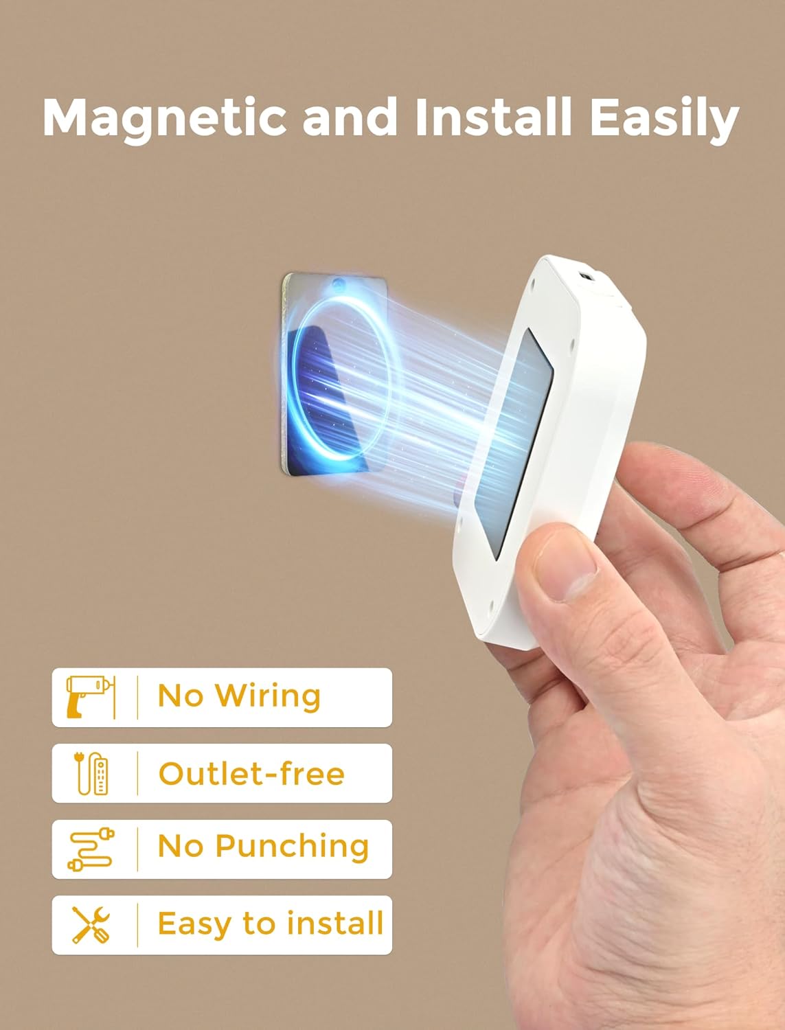 Rechargeable Motion Sensor Night Light(30days standby), 3 Sensor Modes&Adjustable Brightness, Warm/Warm White/White Step Lights for Bathroom,Hallway, Bedroom, Kids Room, Stairway,2 Pack