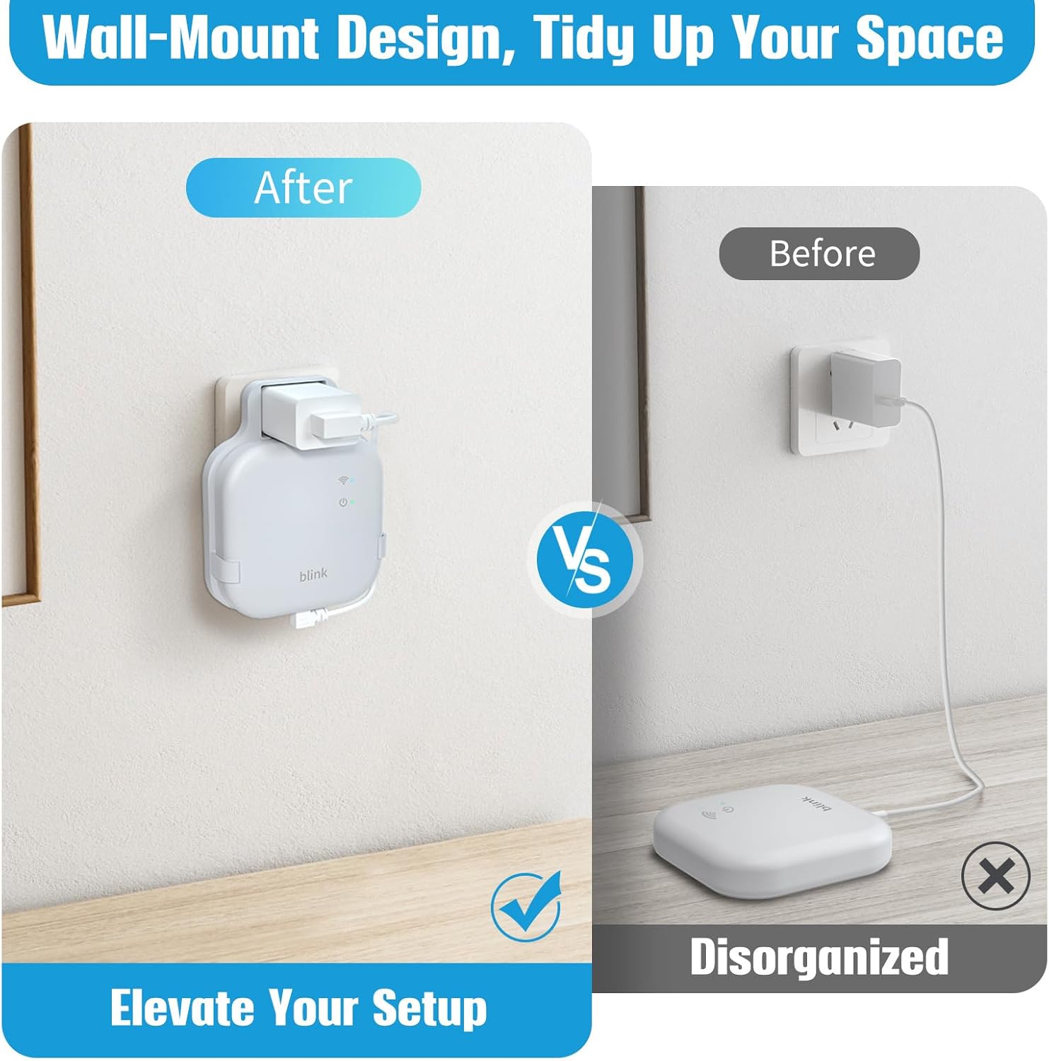 256GB Micro SD Card & Outlet Wall Mount for Blink Sync Module XR with Short Cable, SD Card for Local Video Storage with Reader, Save Space, Mount Bracket for Blink Outdoor Indoor Security System