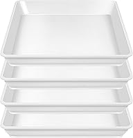 Vista 1 de Paquete de 4 platillos cuadrados para plantas de 18 pulgadas, platillo de plástico duradero, platillos resistentes para macetas, macetas