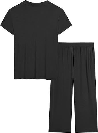 Joyaria Cooling Pajamas Bamboo Viscose Ribbed Moisture Wicking PJ Set S-XXL