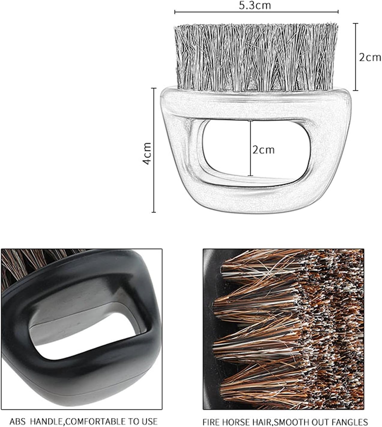 Shaving Brush, Handmade Portable Head Styling Accessories Foam Soap Beard Brush Bristle Hair Shaving Brush, 2 Pieces (Color : D)