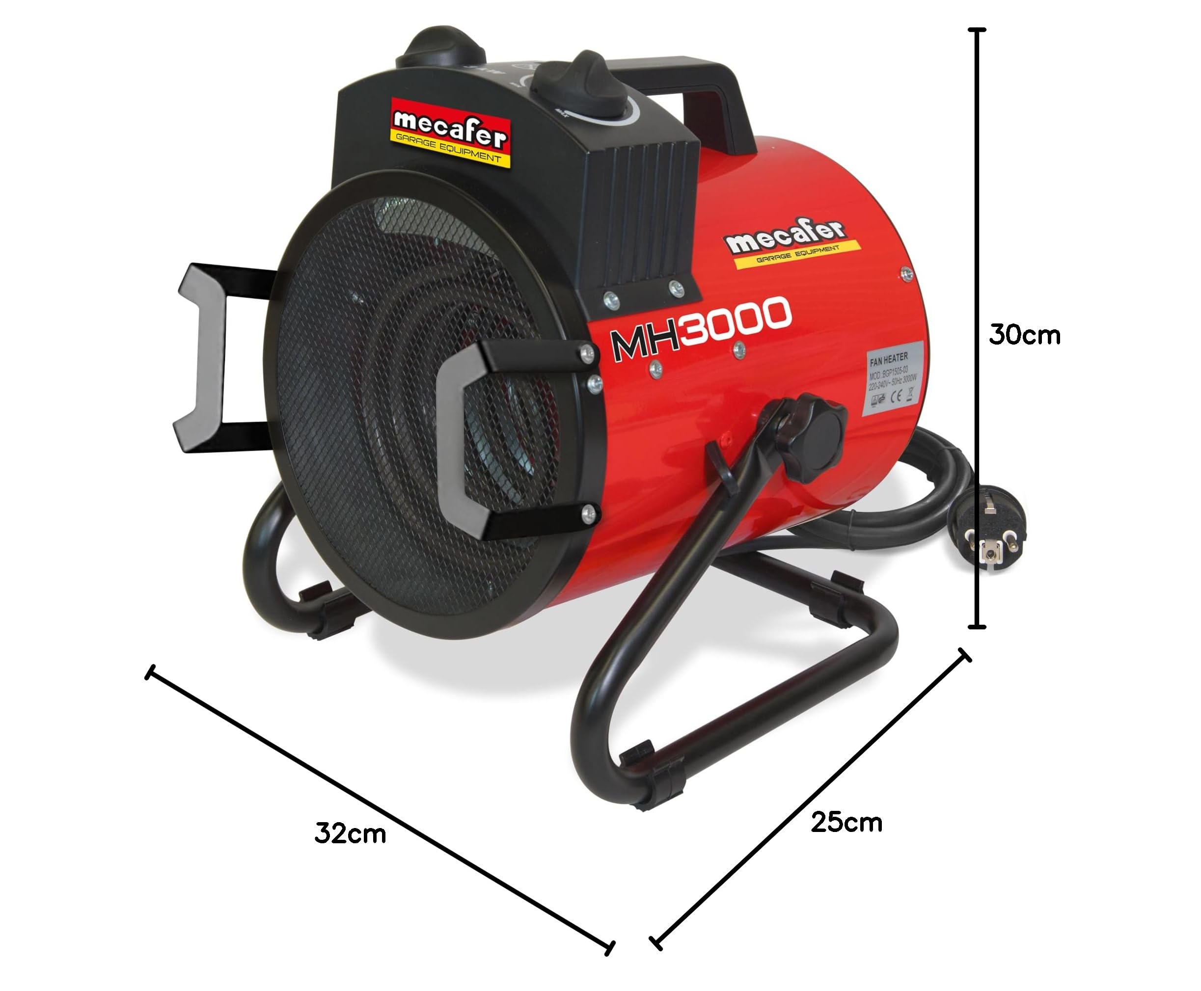 Mecafer Chauffage de chantier 3000W -MH3000