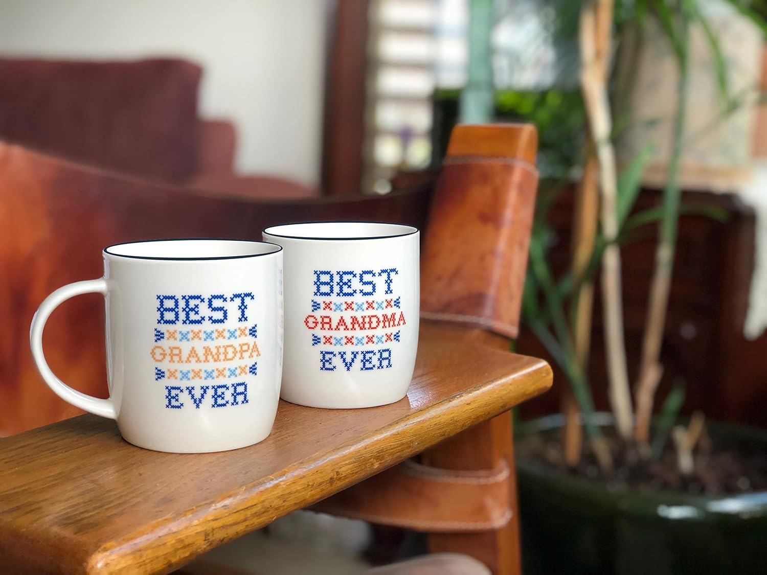 Triple Gifffted Worlds Best Grandparents Coffee Mugs for Grandma and Grandpa Gifts Ideas From Grandkids, Grandchildren, New First Time Grandparent Announcement Christmas Valentines Day, Ceramic 380ml - Image 4