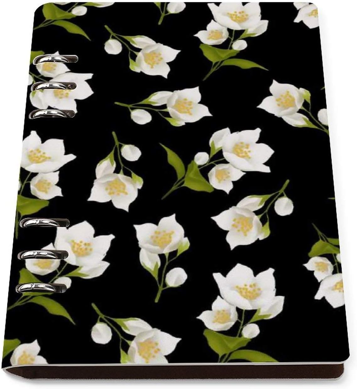 バインダー ジャスミン フローラル 花柄 ノートシステム手帳 ジャーナルブック軽量 手帳カバー ノート リアル 手帳 学生用 日記帳 メモ オフィス用