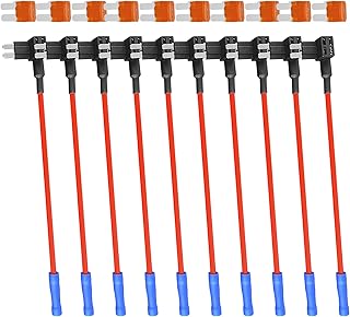 Micro2 Fuse Tap 10 Pack - MuHize ATR Blade Fuse Holder, 12V Car Add-a-Circuit Fuse Tap Adapter with 10 Pcs 5 Amp Micro2 Blade Fuses
