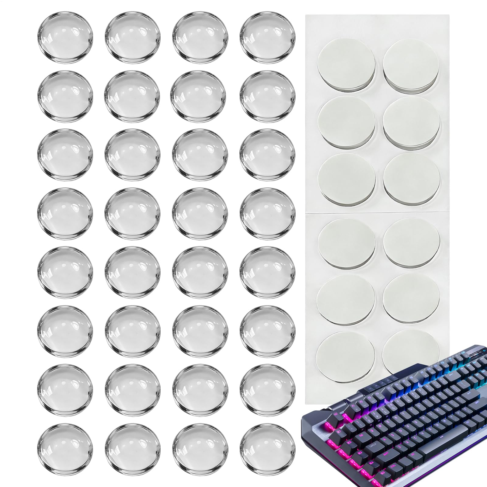 Autocollants clavier pour ongles longs en silicone premium de protection ordinateur