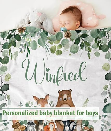 Miniatura 24 de Manta de bebé personalizada para niños, manta de bebé personalizada con nombre súper suave para niños, mantas de elefante personalizadas para bebés