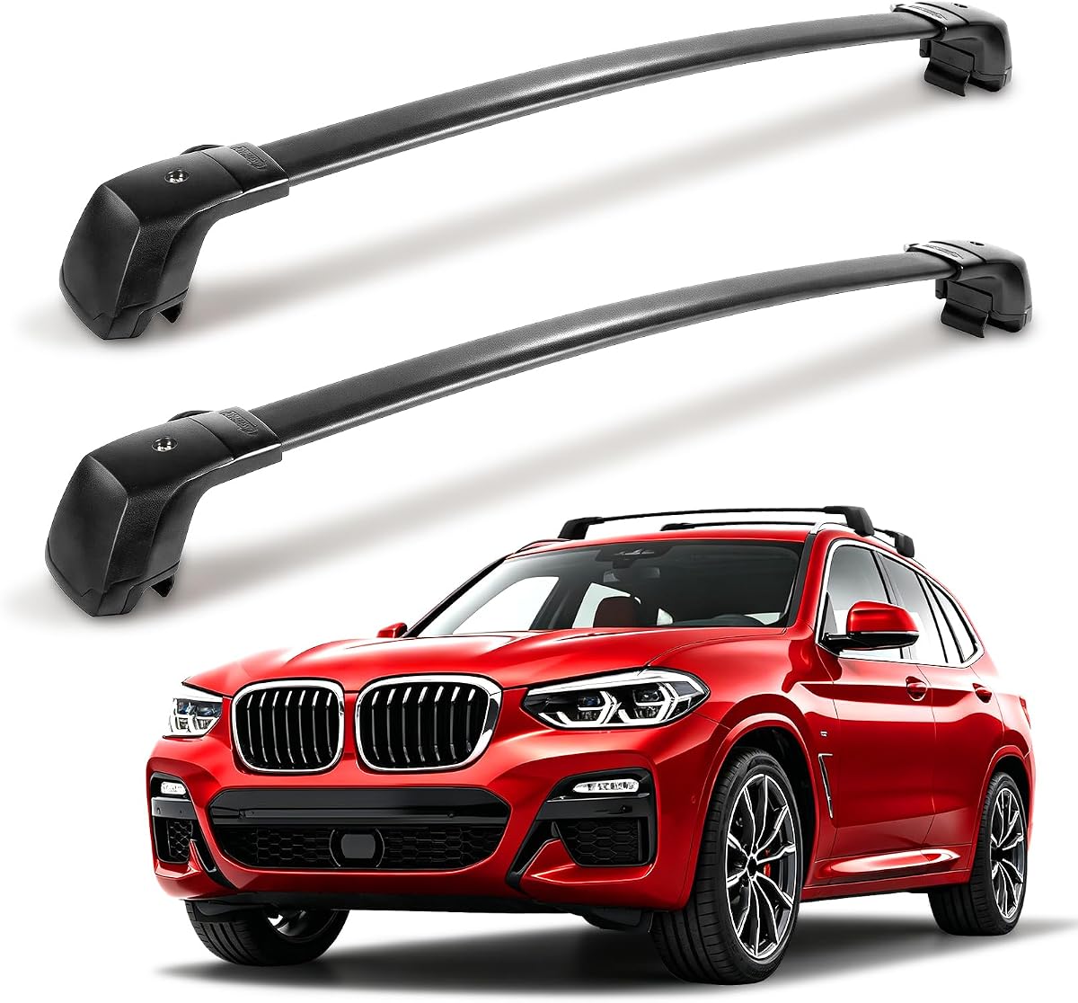 350 LBS Roof Rack Cross Bars Fit for BMW X3 G01 2018-2026 (Not for G45), Lockable Aluminum Crossbars Rooftop Cargo Carrier for Luggage Bike Kayak Ski