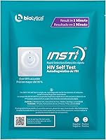 INSTI HIV Self Test Kit: Rapid At-Home Blood Test for HIV-1 & HIV-2 Antibodies, Results in 1 Minute