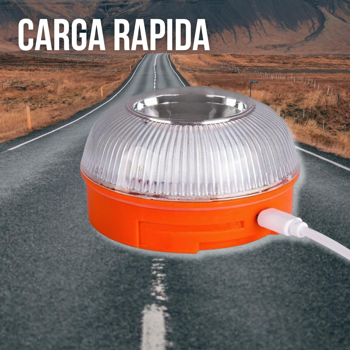Kinka Modas Kit de Emergencia Vial con Luz LED Magnética Homologada (V16) y Chaleco Reflectante – Recomendado por la DGT – Apto para Coche, Moto, Camión, Autobús y Caravana