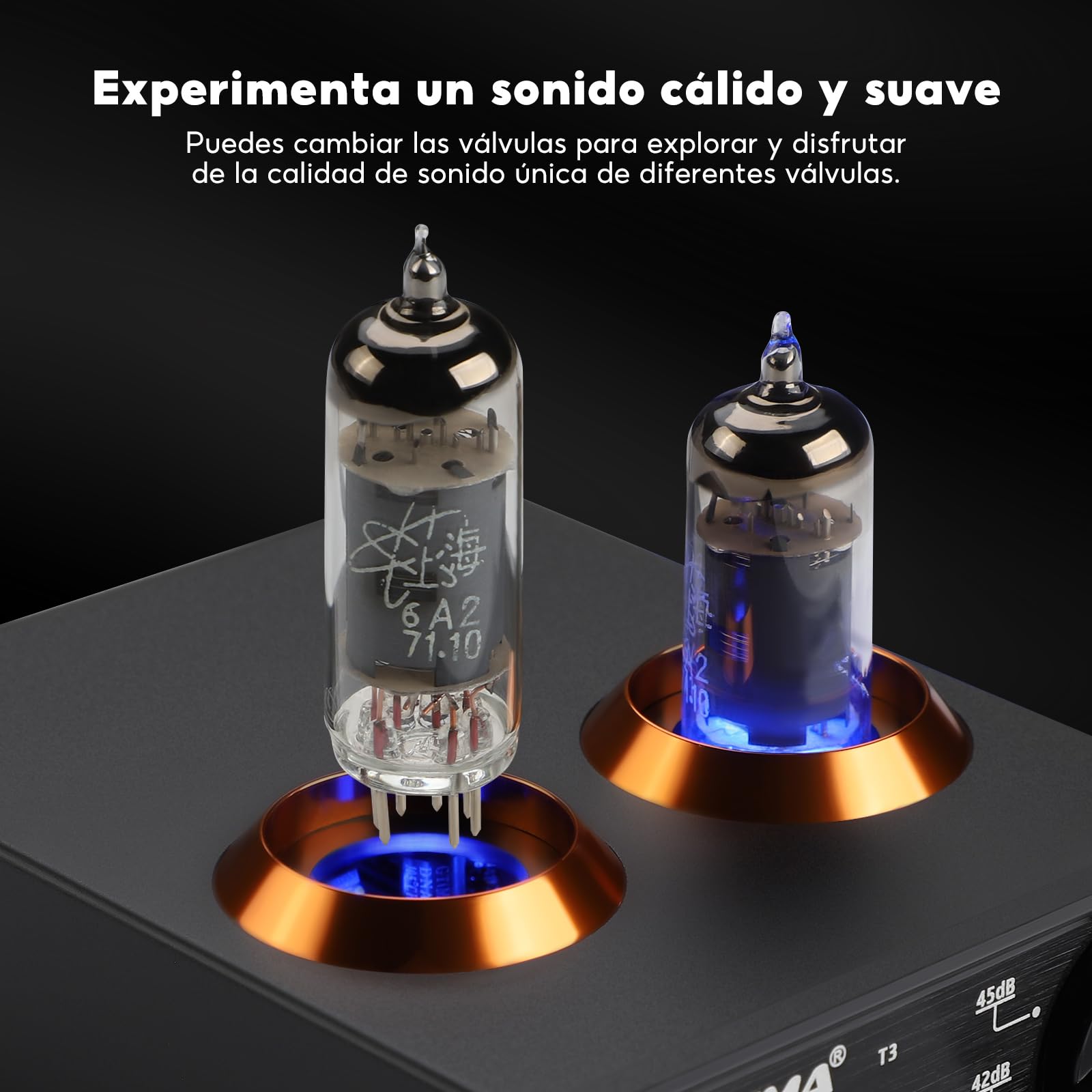 AIYIMA T3 Tube MM Phono Preamplifier Preamplificador de alta fidelidad con ganancia Preamplificadores de audio estéreo para tocadiscos Phono Audiophile/Record Player