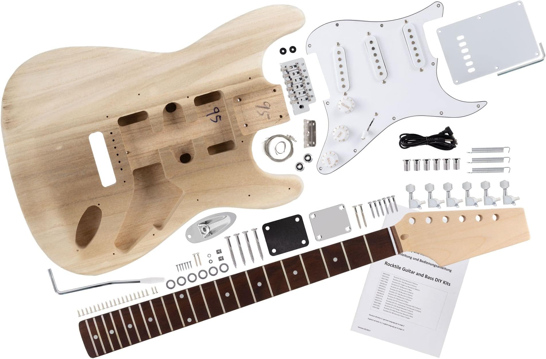 Rocktile DIY Strat Bausatz E-Gitarre -