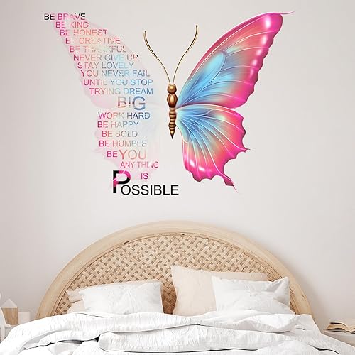 Miniatura 4 de Calcomanías de pared inspiradoras grandes, increíbles citas motivacionales, calcomanías de pared para adolescentes, niñas, dormitorio, sala de