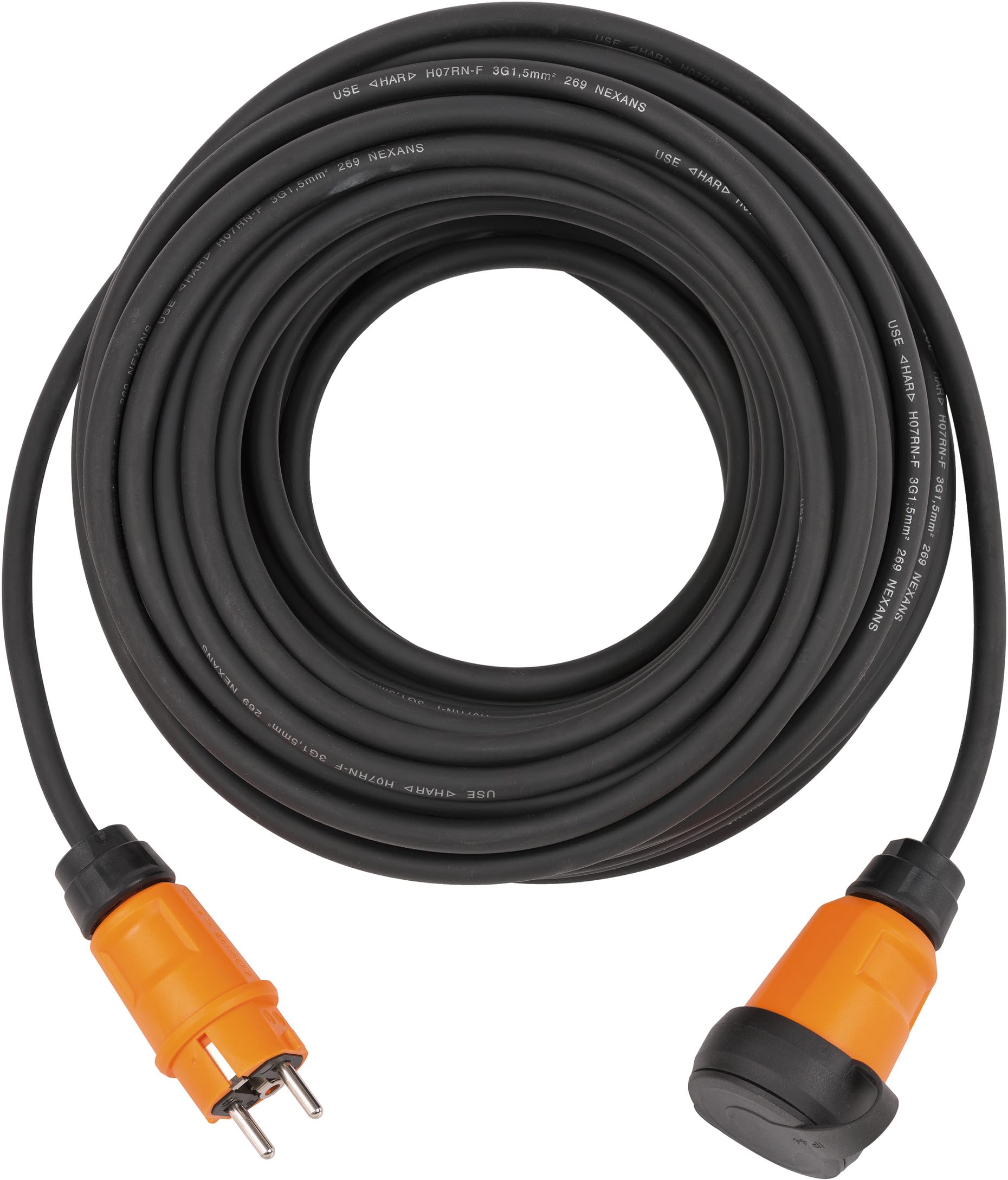 BRENNENSTUHL professionalLINE RALLONGE ELECTRIQUE - IP44 10m - H07RN-F 3G2,5 - Interrupteur et prise