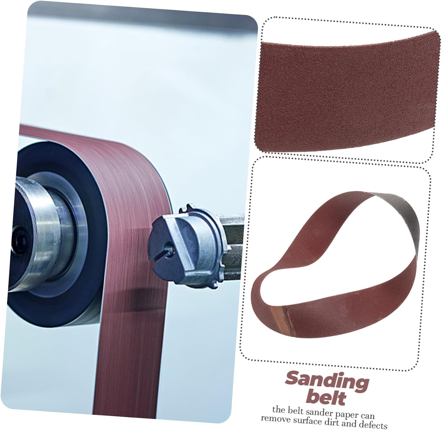 Sanding Belt Replacement, 80 Grit Paper Belt for Grinding