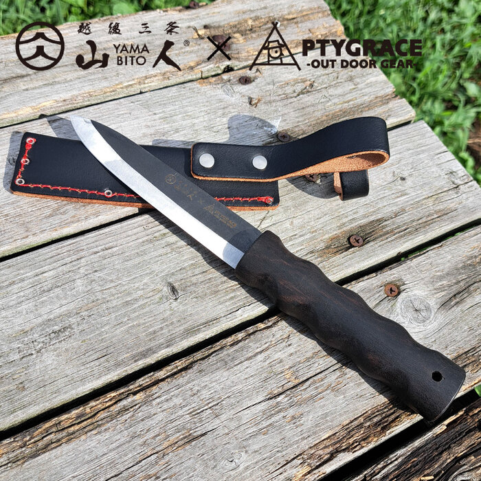 Amazon.co.jp: 山人＋PTYGRACEコラボ 万能キャンプナイフ 135mm