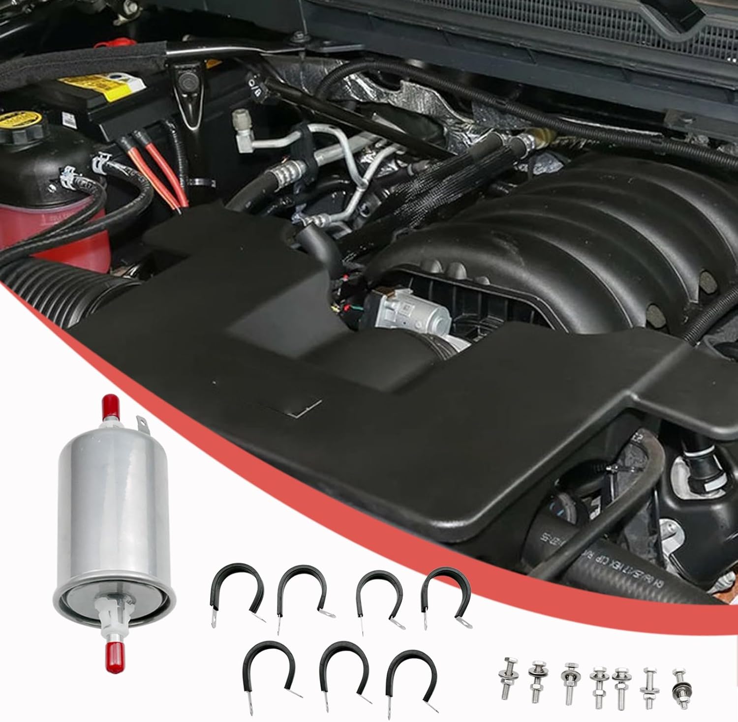 819-840 Flexible Stainless Steel Braided Fuel Line Kit Replacement for 15043857 15765803 Fit for Chevrolet Silverado 1500 2500 HD 3500 GMC Sierra 1500 2500 HD 3500 1999-2003