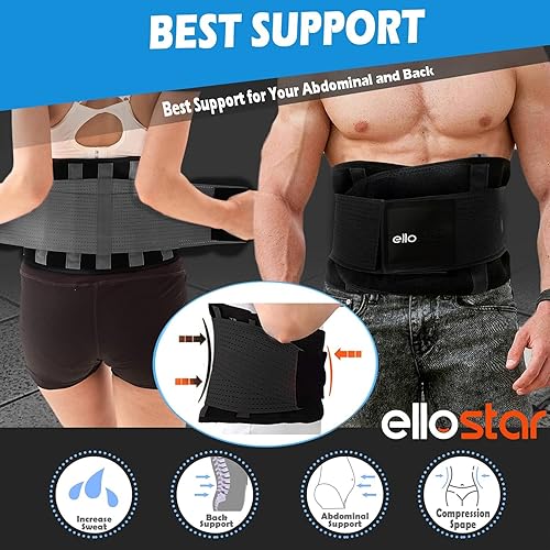Miniatura 7 de ellostar Entrenador de cintura para mujer banda de sudor para grasa del vientre, control de abdomen, soporte de espalda, faja moldeadora de