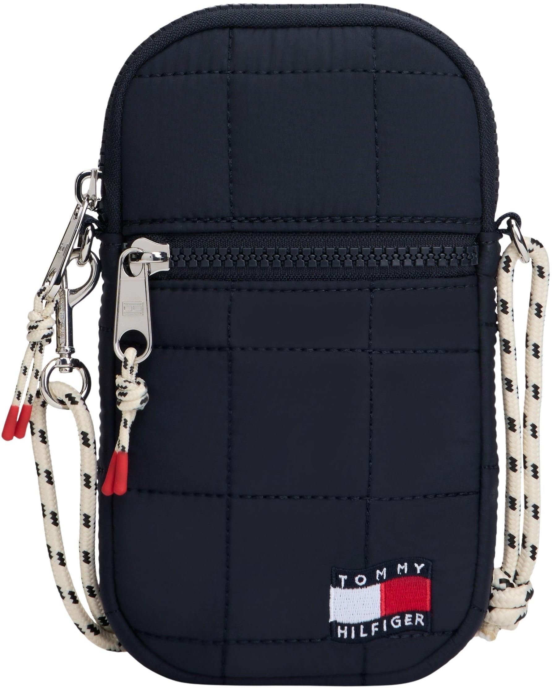 Tommy Hilfiger Wavy Flag Quilted Phone Bag Ka0ka00039, Bolsos de Mano Unisex niños, Blue (Space Blue), Talla única