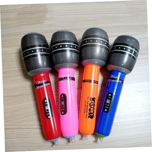 Miniatura 2 de ibasenice 12Pcs inflatable microphone toy for kids kid microphone sing 2 birthday party decorations microphone for kids Plastic Microphone Props
