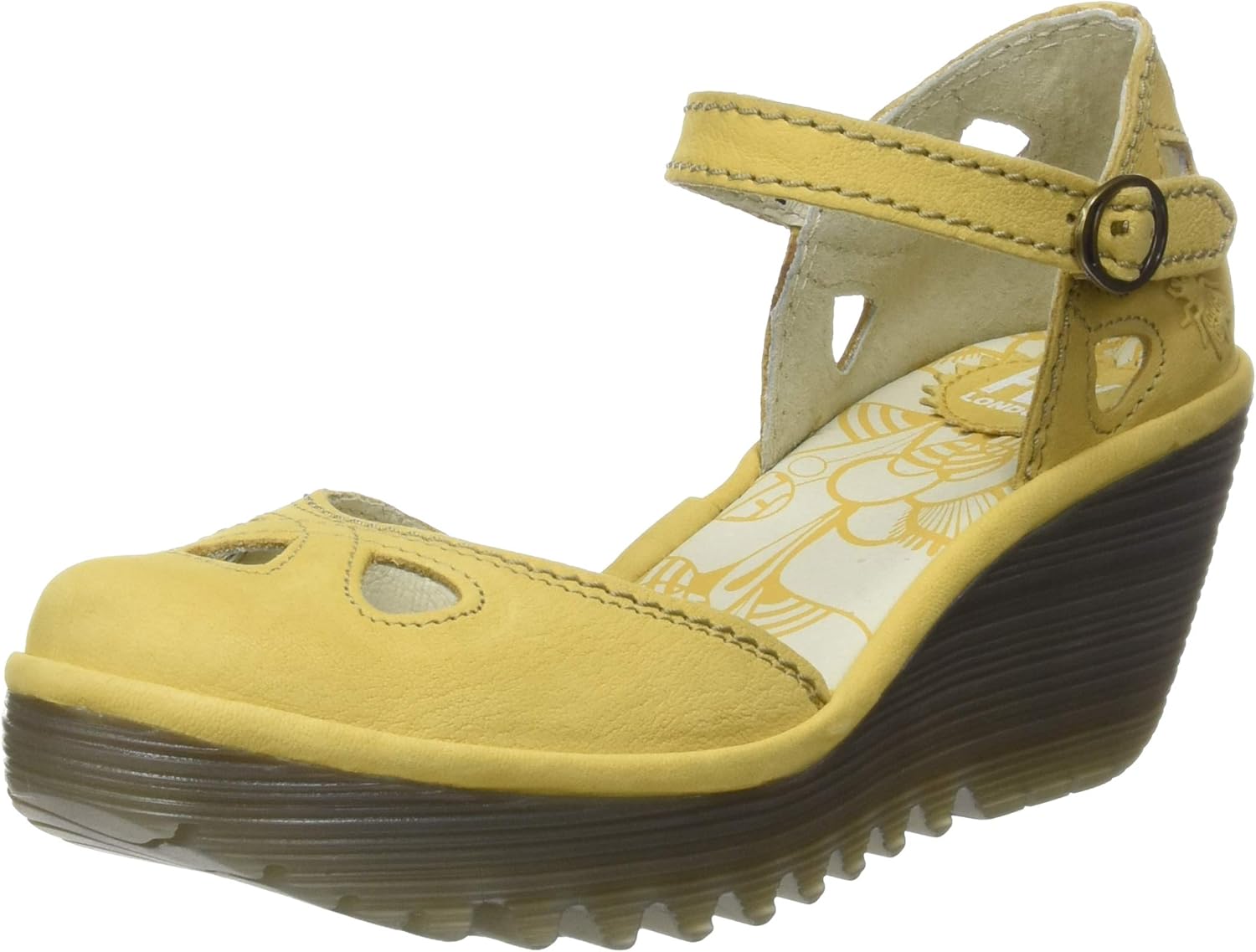 Womens Fly London Yuna Cupido Leather Bumblebee Mary Jane