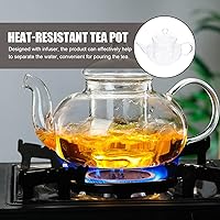 Vista 2 de DOITOOL Tetera de vidrio con infusor – Hervidor de té de vidrio para estufa – Estufa de té transparente con infusor de té para té suelto, hogar