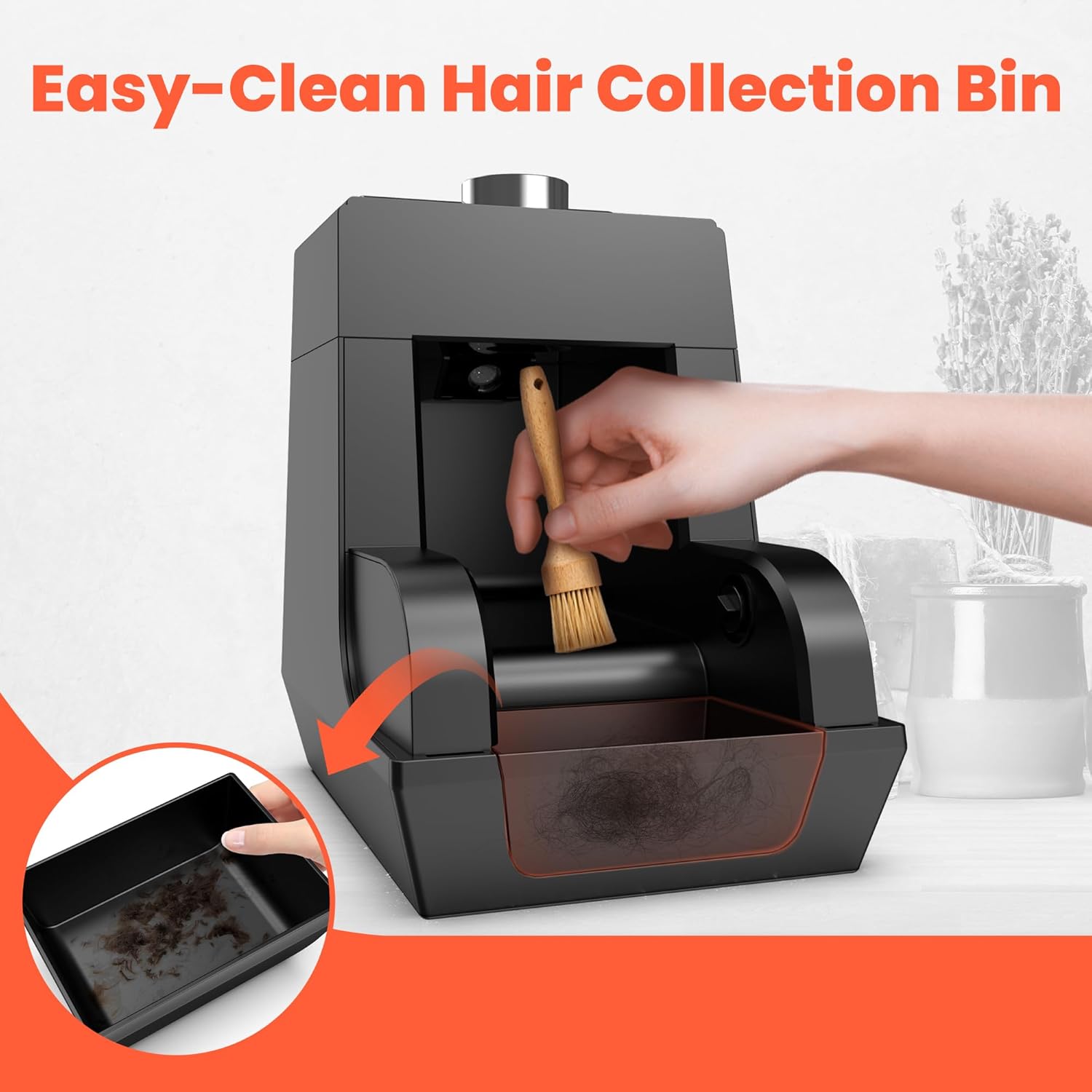 TASALON Hair Brush Cleaner, Professional Electric Hair Round Brush Cleaner Machine, Hair Brush Cleaning Tool, with Funnel and Scissors for Removing Hair Dust Salon Use