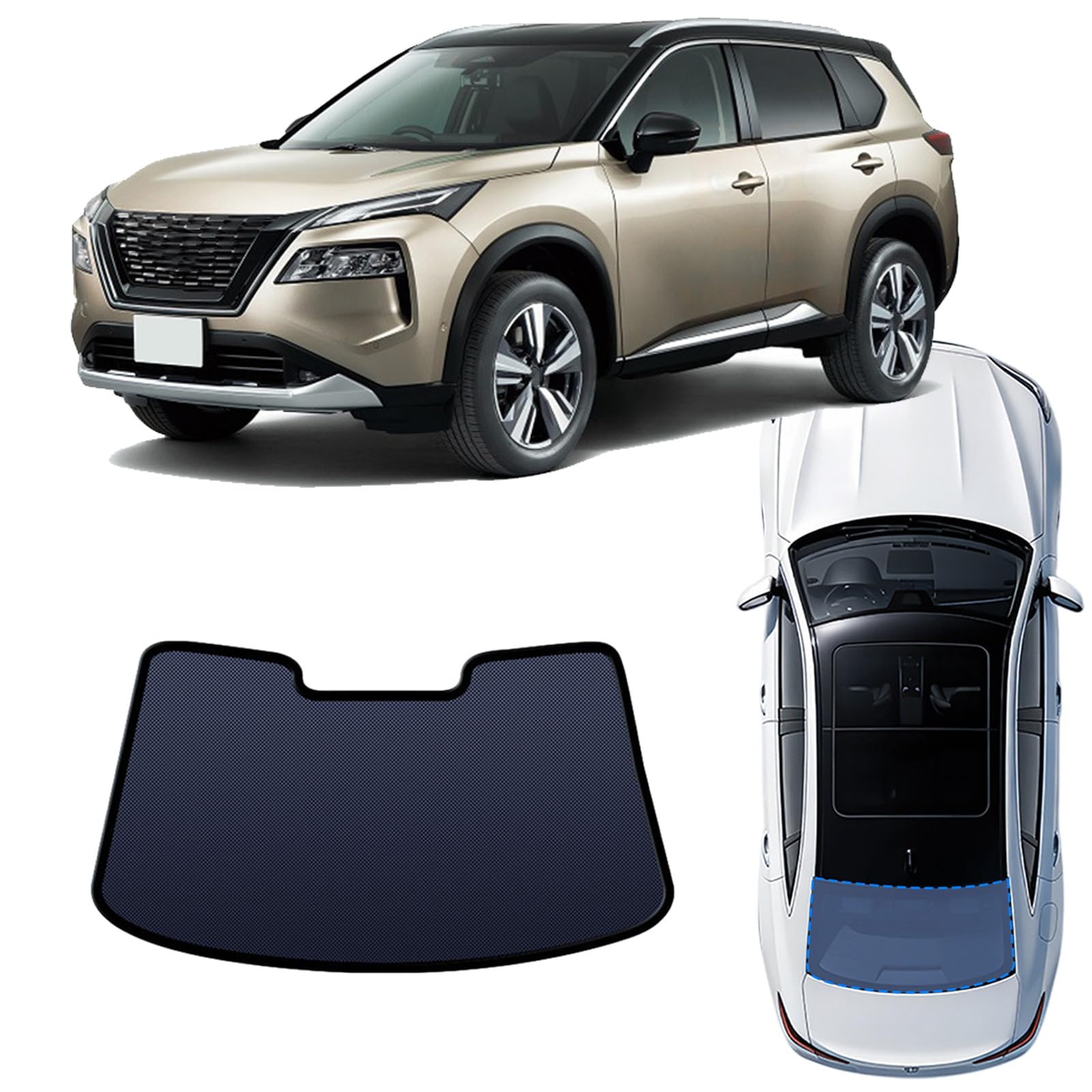 Rideaux magnétique Nissan X-Trail protection solaire et isolation thermique