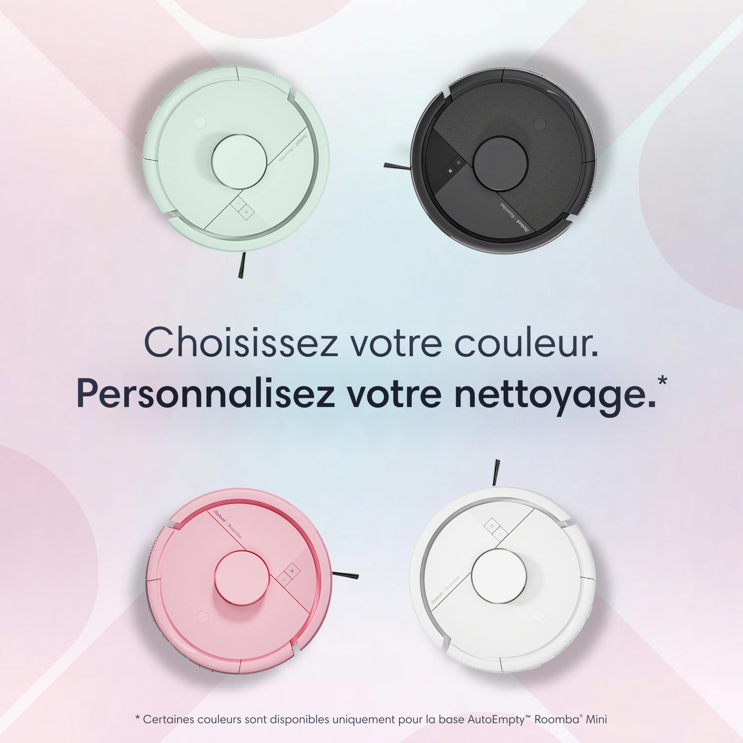 Roomba Mini Robot aspirateur et Laveur + Base AutoEmpty, Noir