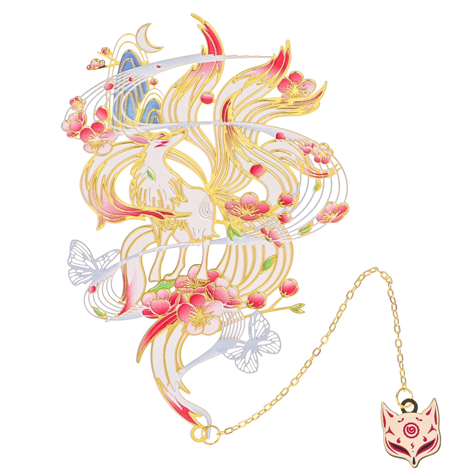 Amazon | Dimeho Kitsune しおり かわいいメタルブックマーク 九尾