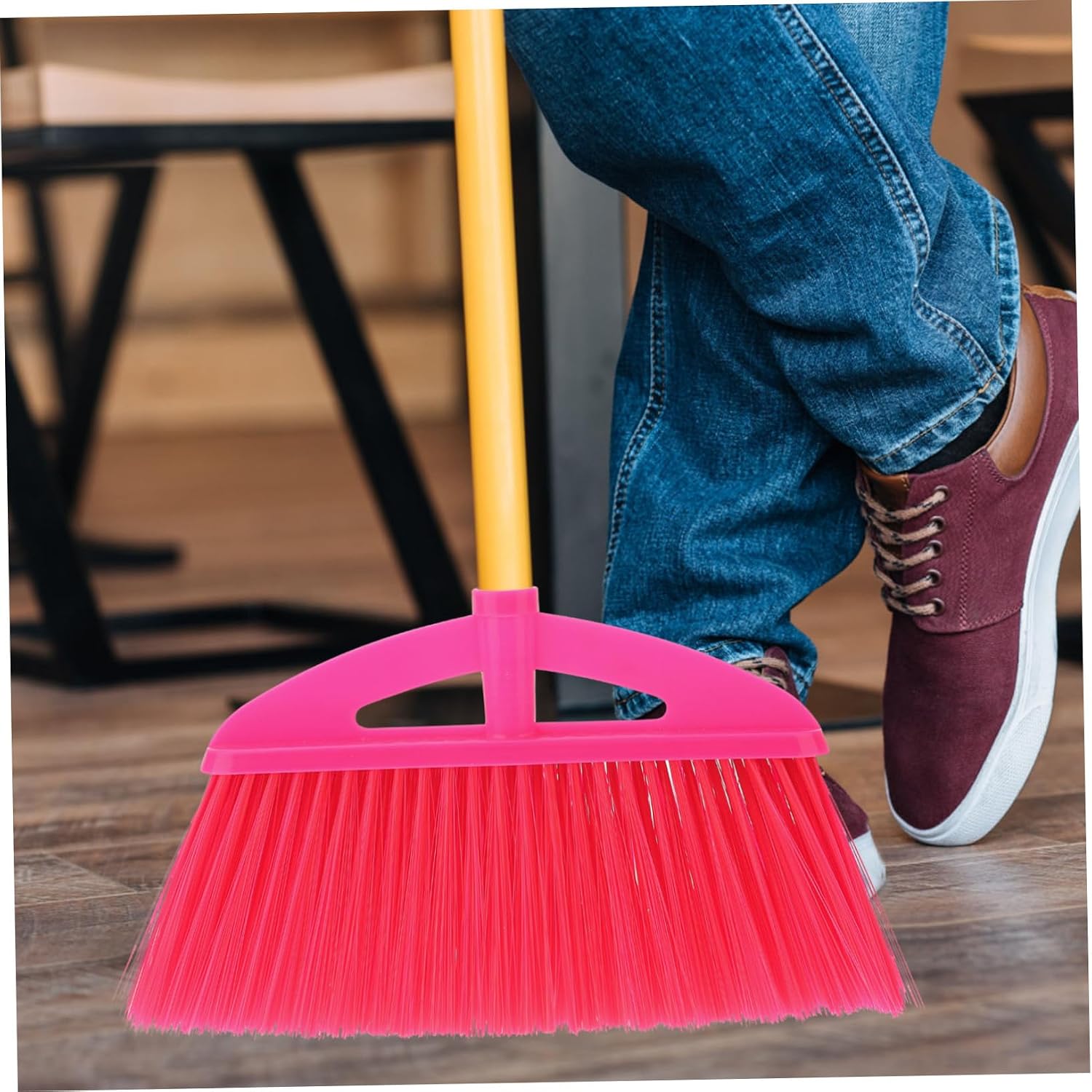 KICHOUSE Plastic Broom Head Replacement Outdoor Cleaning Broom Head for Household Use for Efficient Sweeping