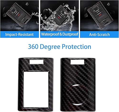 Miniatura 5 de LLKUANG Funda para llavero de automóvil, carcasa inteligente con control remoto inteligente con llaveros de cuero compatible con Chevrolet Corvette