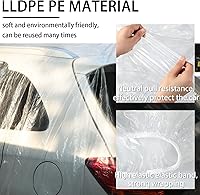 Vista 5 de Tallew 4 piezas Cubierta universal de plástico para coche 12.5 x 21.7 pies Desechable impermeable cubierta exterior completa con banda elástica
