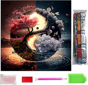 YALKIN 5D Diamond Painting Kit - Four Seasons Tree Full Drill, 40x70cm DIY Art For Adults, Home Decor - View #3