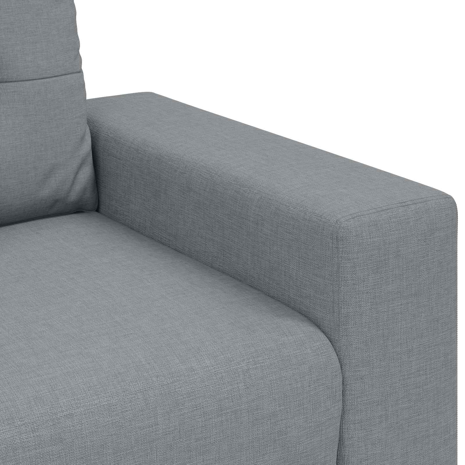 vidaXL Canapé 3 pcs Gris Clair 221 x 80 x 80 cm Tissu en Lin mélangé, Canapé en Lin Élégant, Mobilier Moderne pour Salon, Assise Stylée, Agencement Polyvalent