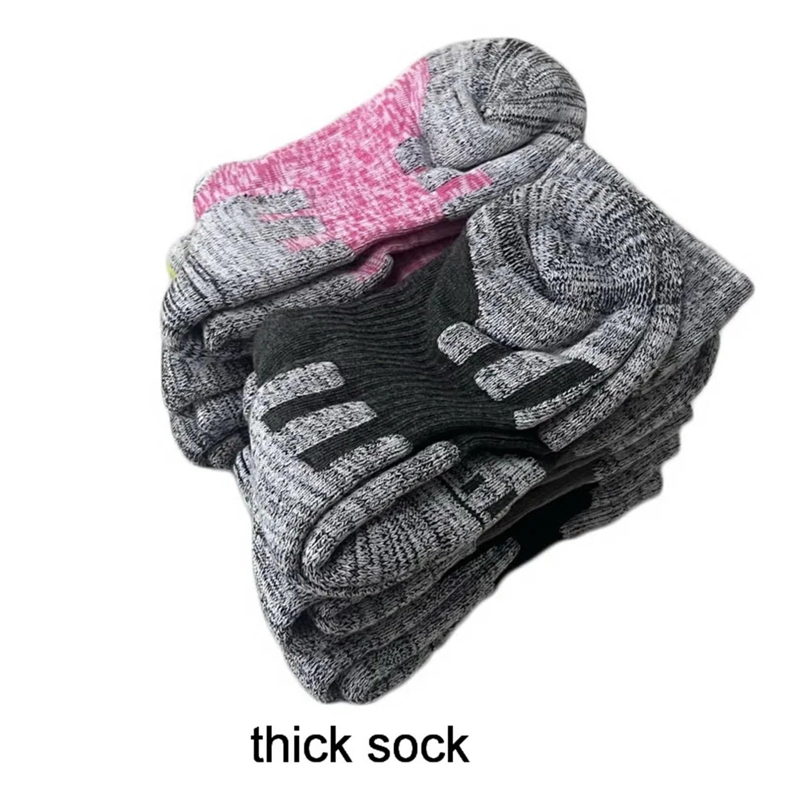 JIANZHONG Skisocken, 3 Paar, dicke Wandersocken, Kompression, rutschfest, Winter, Camping, Thermosocken, warme Sportsocken, Herren und Damen, Trekkingsocken, Snowboard