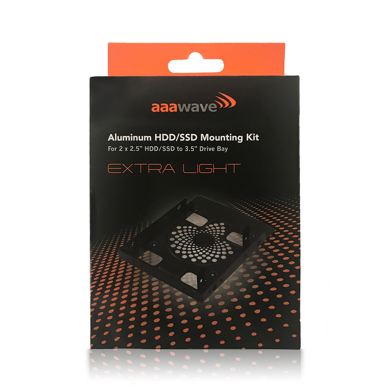 AAAwaveAluminum SSD HDD Bracket 2X 2.5” HDD/SSD to 3.5” Hard Drive Bays, SSD HDD Adapter Tray for PC Desktop