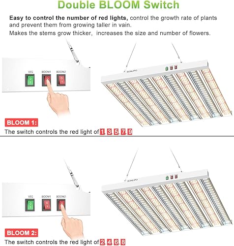Miniatura 6 de Luz LED de crecimiento SPF4000 de 400 W, cobertura de 5 x 5 pies con nuevos diodos y luces IR de espectro completo, lámparas de cultivo vegetal