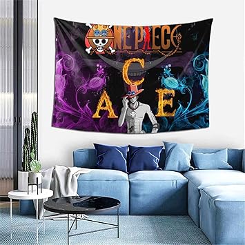 Amazon Co Jp One Piece ワンピース エース タペストリー 壁掛け 壁飾り 布ポスター ウォールアート 模様替え 部屋 アート おしゃれ ファブリックポスター 布 ポスター 多機能 部屋飾り お店 雑貨 個性ギフト インテリア 北欧 和風 目隠し 背景布 新築祝い 結婚祝い