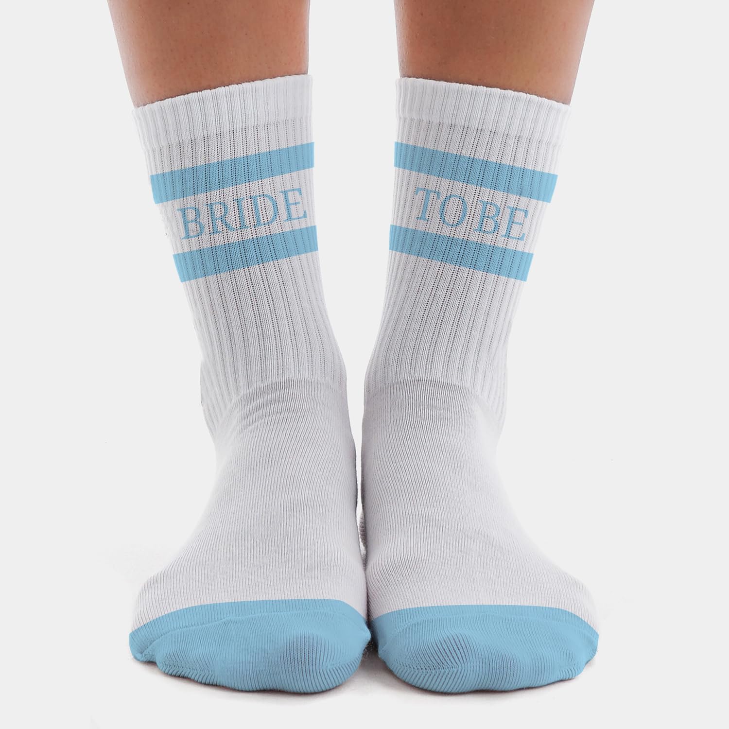 Crazy Night Bride Socks–White & Blue Bachelorette Gift for Bride-to-Be–Comfy Wedding Socks for Bridal Shower,Engagement - Image 2
