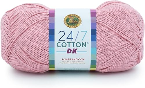 Lion Brand Yarn Hilo DK de algodón 247, Cameo