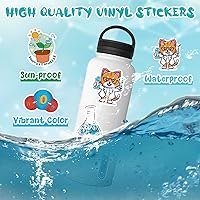 Vista 7 de 300 calcomanías de decoración científica para botellas de agua y laboratorio, física, biología, química, regalos de matemáticas