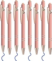 Vista 15 de 8 piezas de bolígrafo de tinta azul con punta de lápiz capacitivo 2 en 1 bolígrafo de metal con lápiz capacitivo para pantallas táctiles