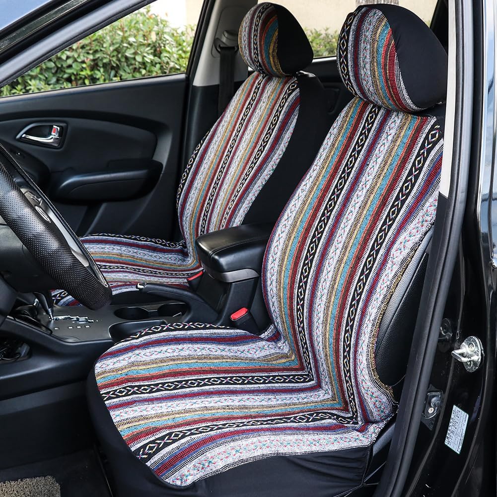Car Seat Cover Car Truck SUV Universal Western Front Seat Protector for Dog Gray