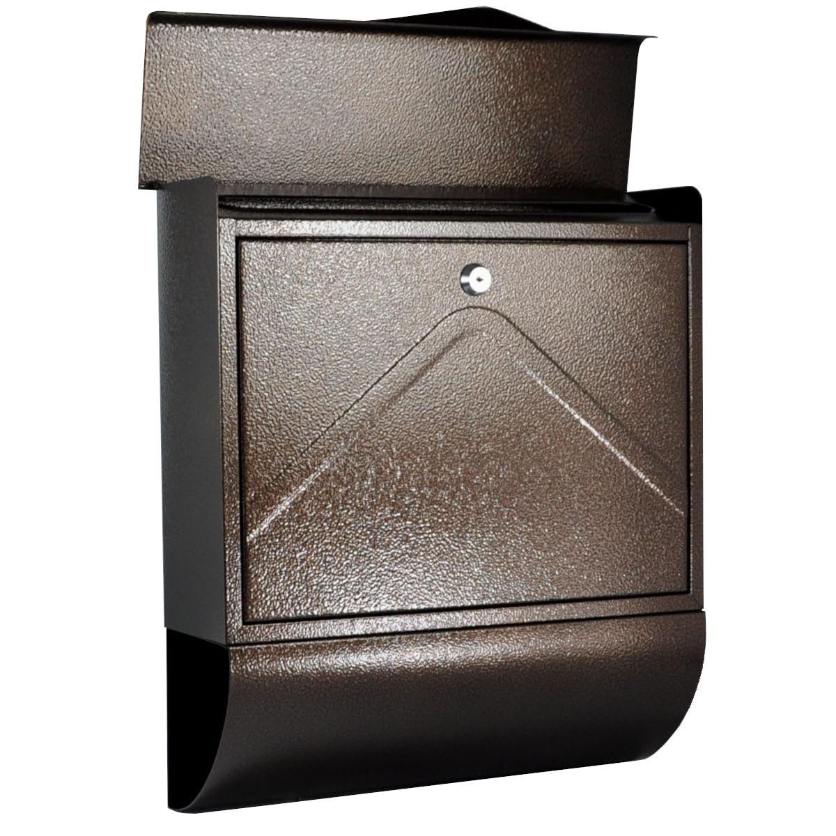 Buzón de Pared con Compartimento para periódicos | Color marrón y bronce antiguo