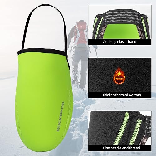 Miniatura 5 de ROCKBROS Ciclismo Zapatos de Puntera Cubiertas de Clima Frío Bicicleta Overshoes Térmica Zapatos de Bicicleta Cubierta de Puntera Kevlar para