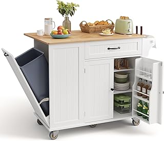 Ahomly Kitchen Island with Storage, 44.49
